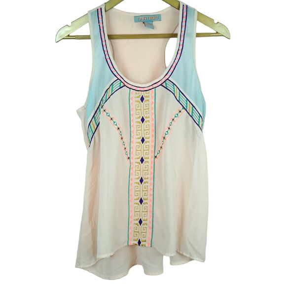 Flying Tomato Women Tank Top Sleeveless Blouse Embroidered Size S - Picture 1 of 10
